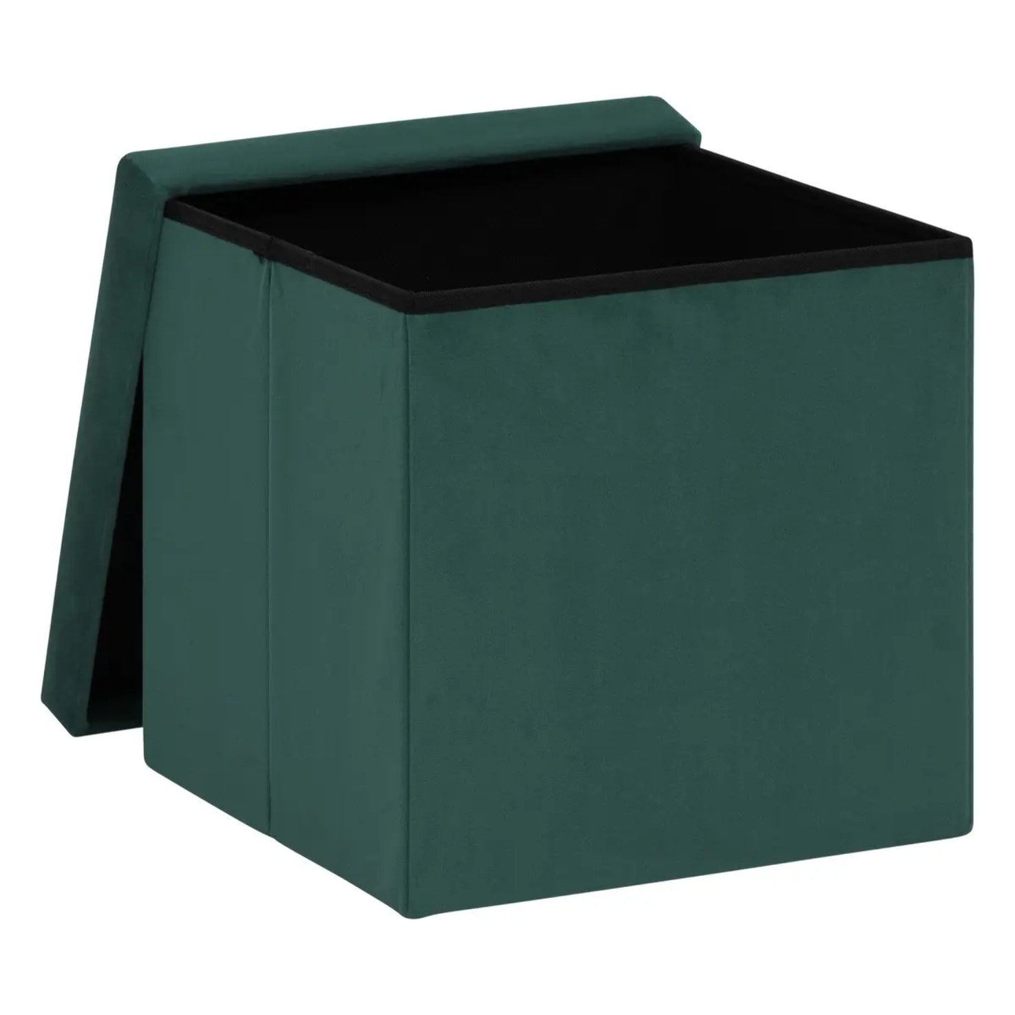 Pouf pliant "Tess" 38x38cm vert cèdre