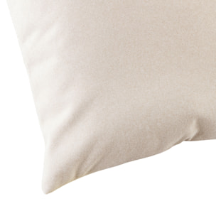 Coussin velours  - Effet peau de pêche - Ecru