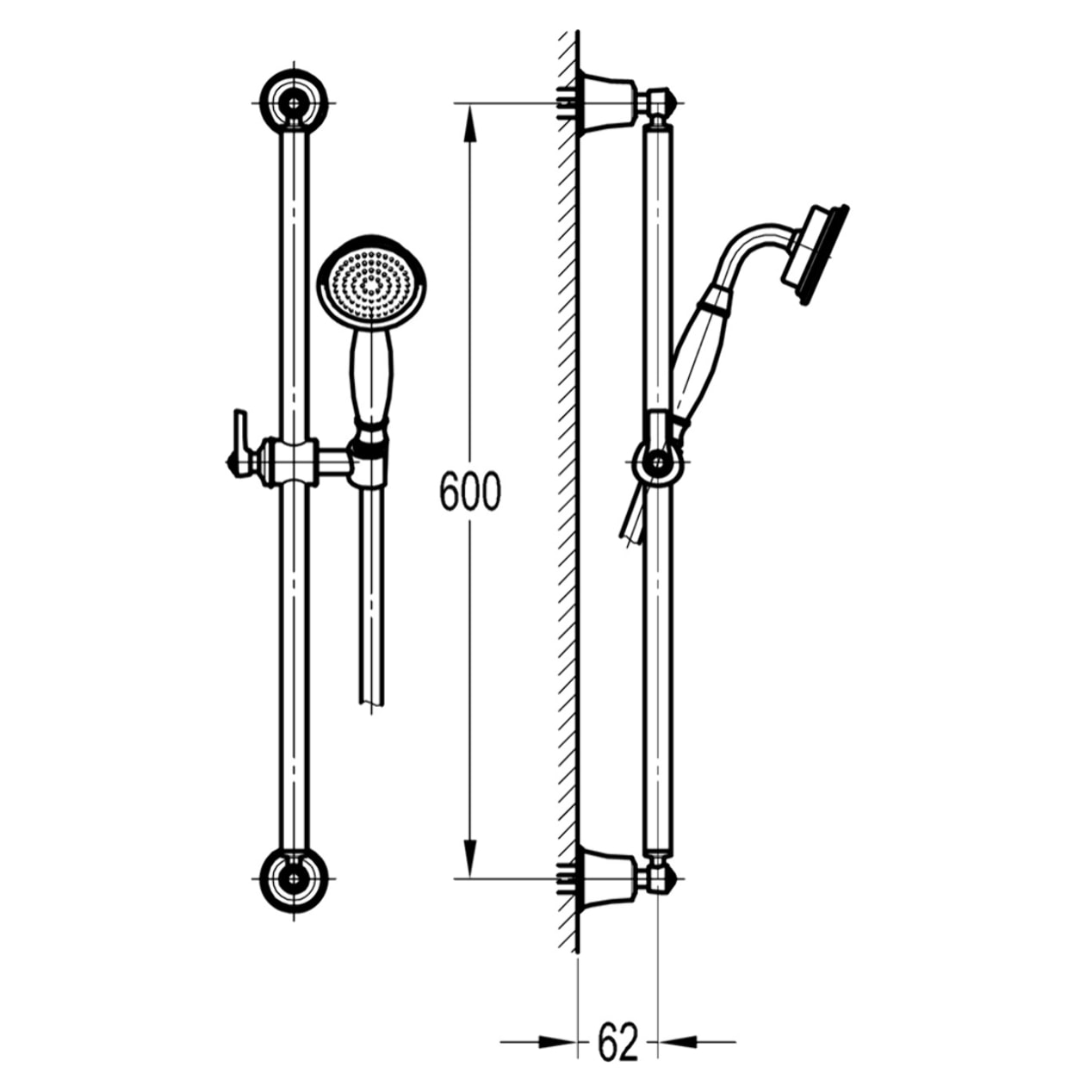 Ensemble de douche PAINI Lady's chrome