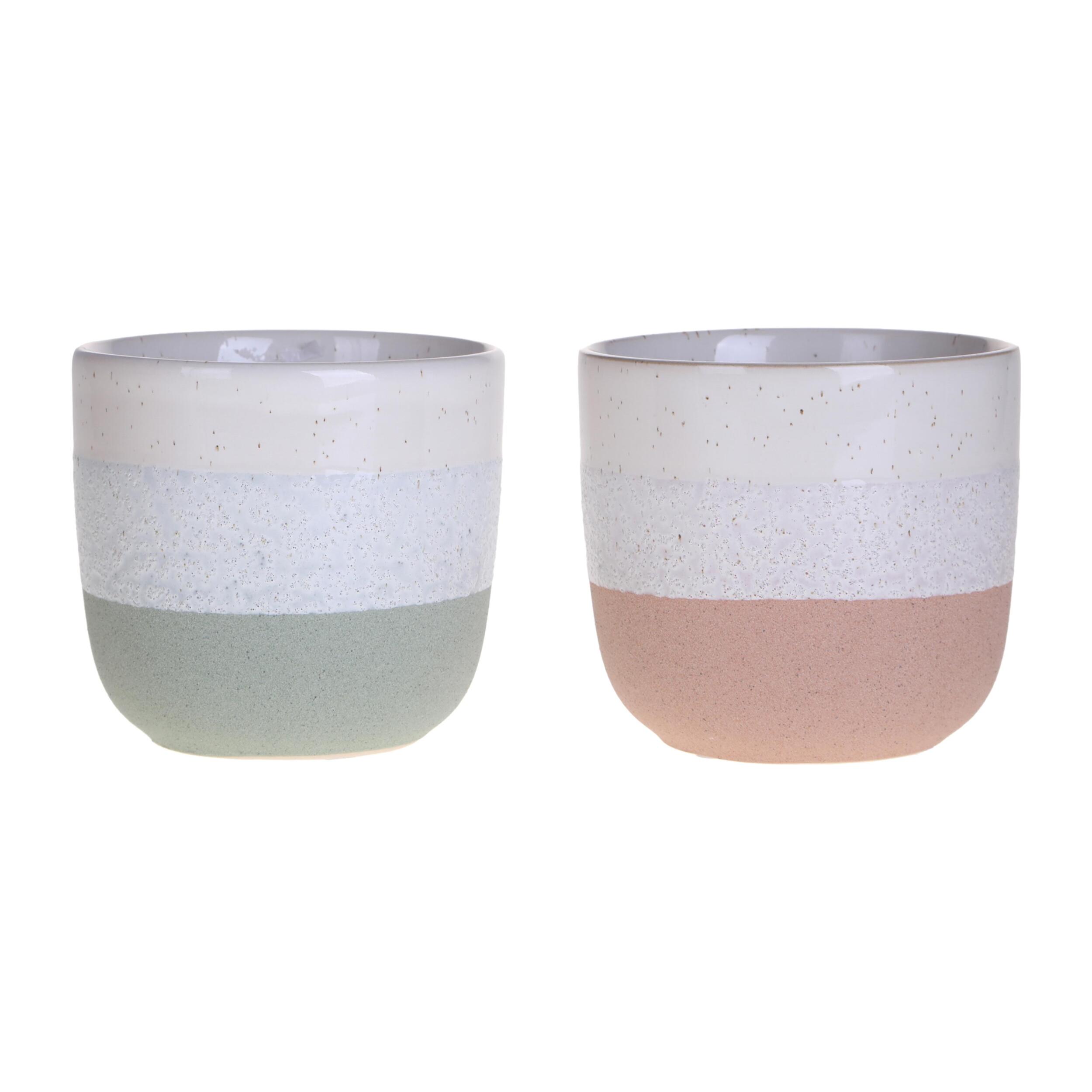 Set 2 cachepot - 13xH12x13cm - Pezzi 3 - Bianchi Dino SpA