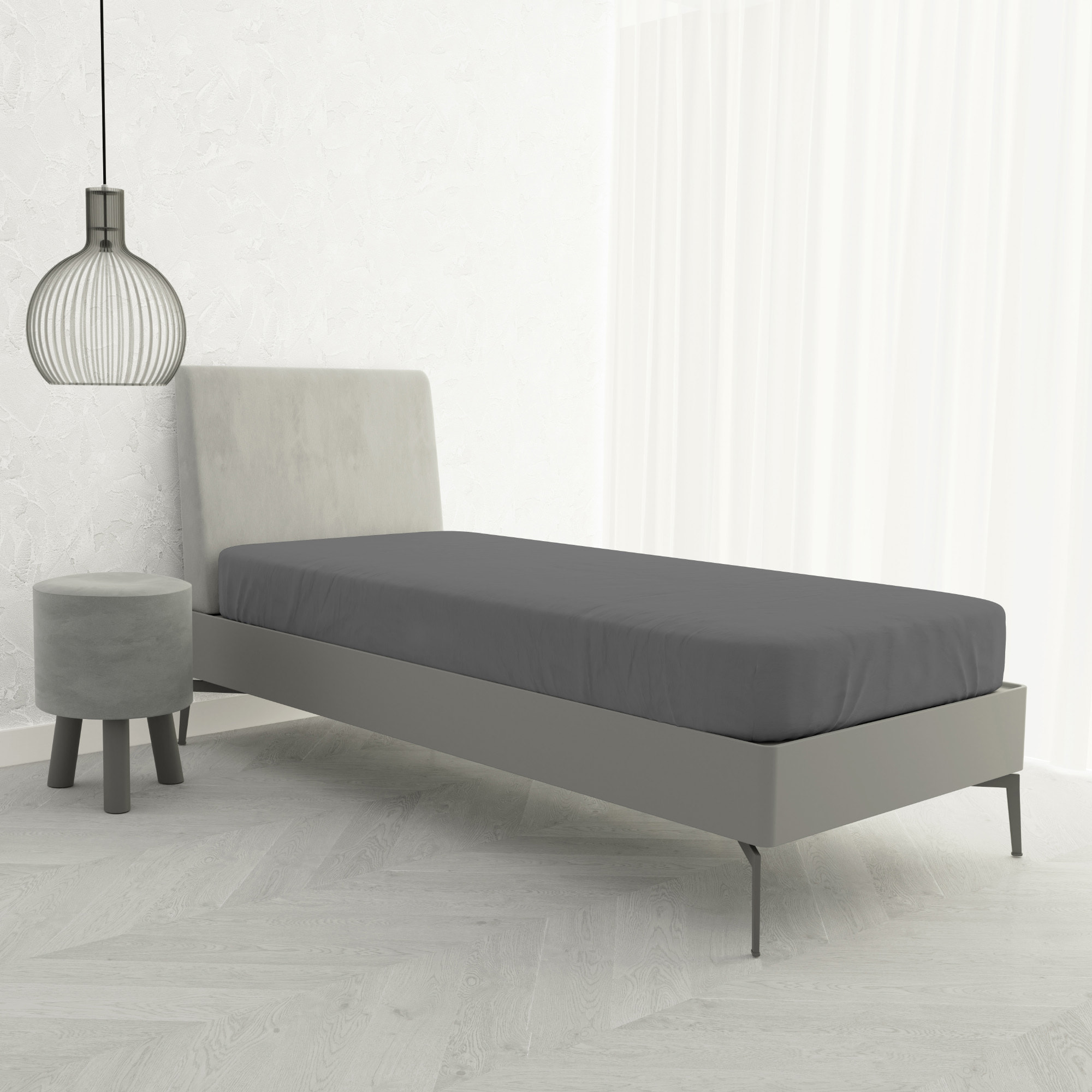 LENZUOLO SOTTO CON ANGOLI MAX COLOR, 100% COTONE MADE IN ITALY - SINGOLO