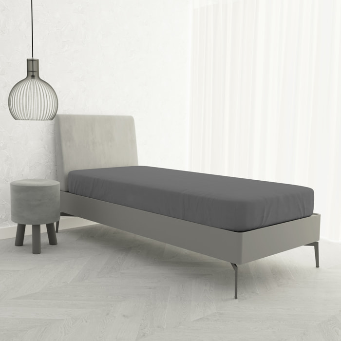 LENZUOLO SOTTO CON ANGOLI MAX COLOR, 100% COTONE MADE IN ITALY - SINGOLO