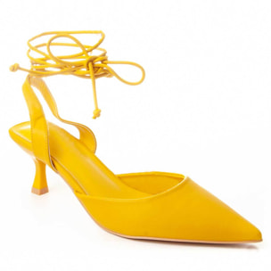 Zapatos de Tacón - Amarillo - Altura: 4 cm