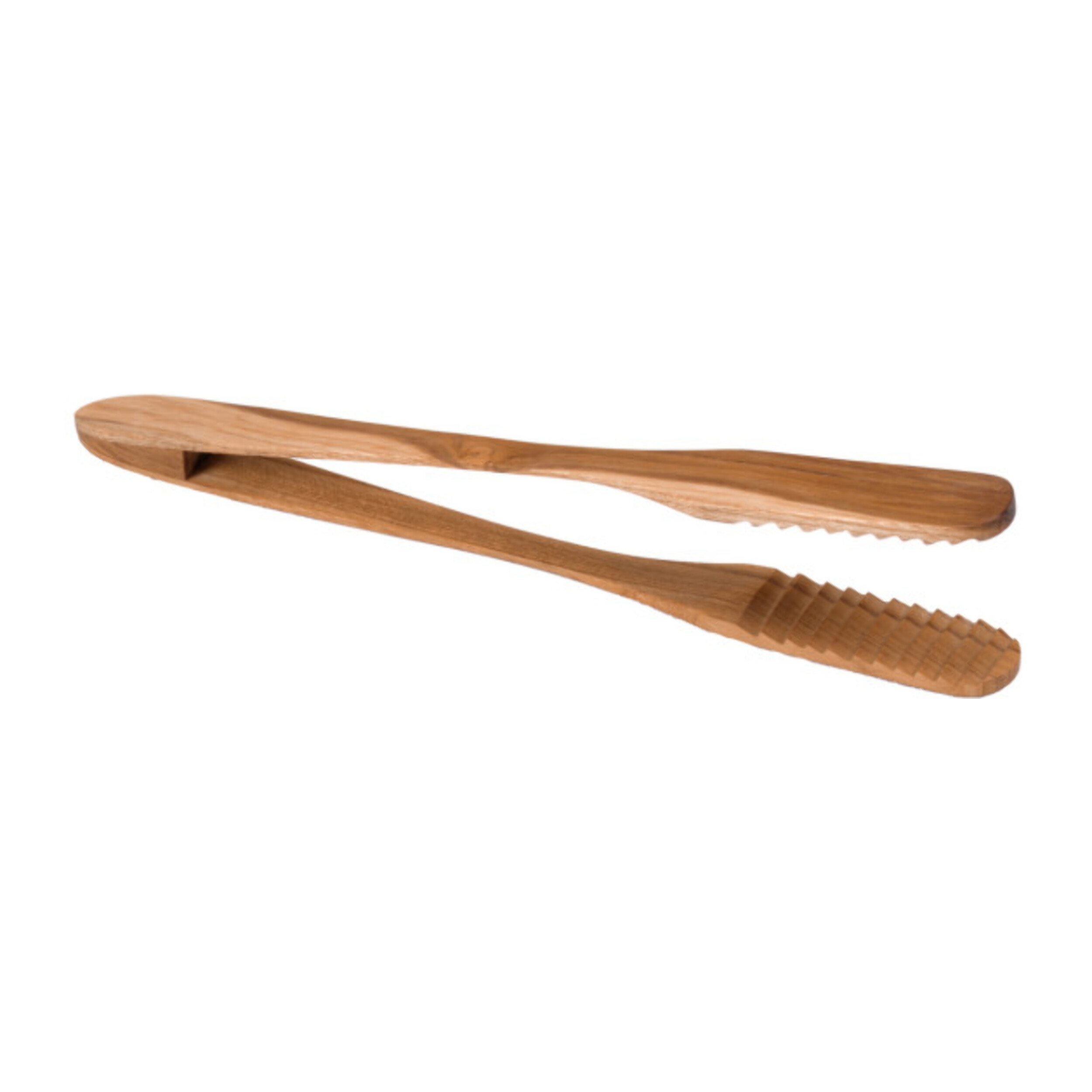 Pince à toast pour grille-pain 30 cm en bois de teck artisanal - LYNA