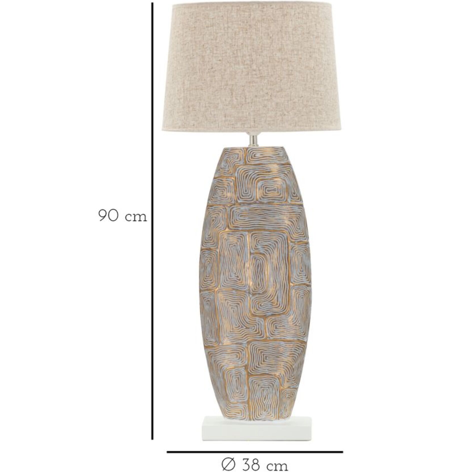 LAMPADA DA TAVOLO RESINA ECLIPS TOWER CM Ø 38X90
