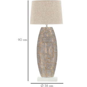 LAMPADA DA TAVOLO RESINA ECLIPS TOWER CM Ø 38X90