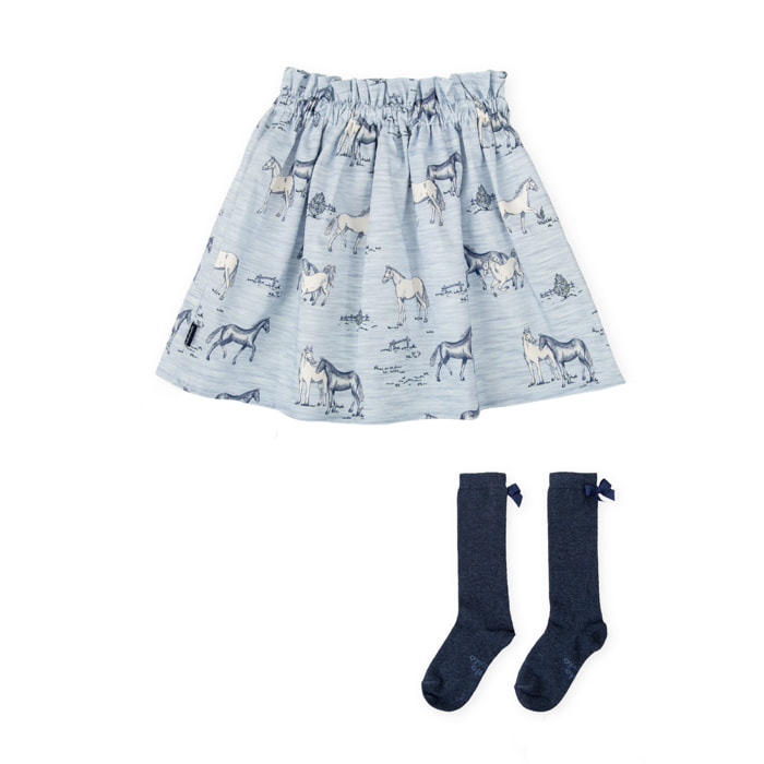 FALDA CON CALCETINES PORCELANA - Porcelana