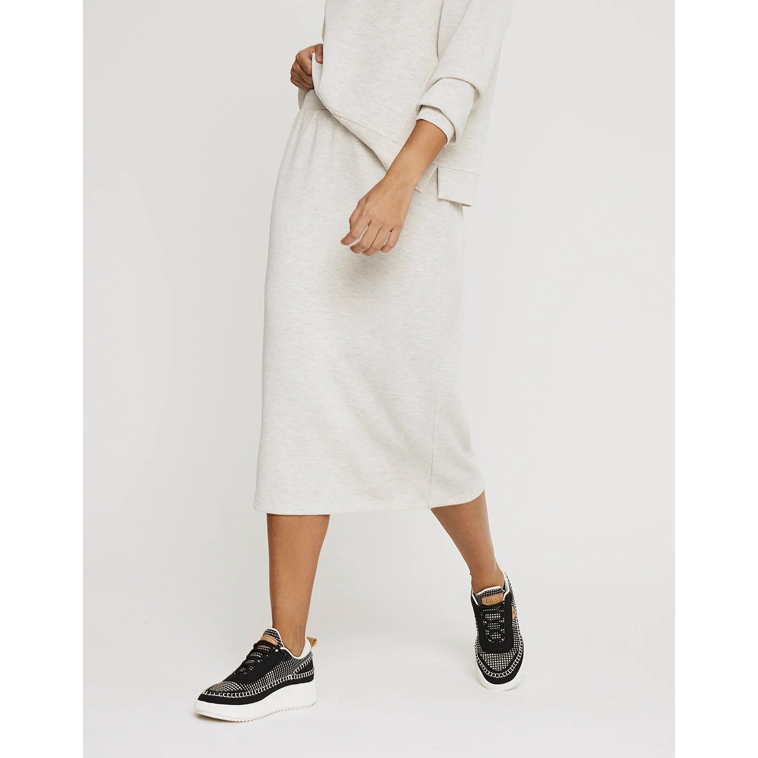 Falda Midi Gris - Rovium