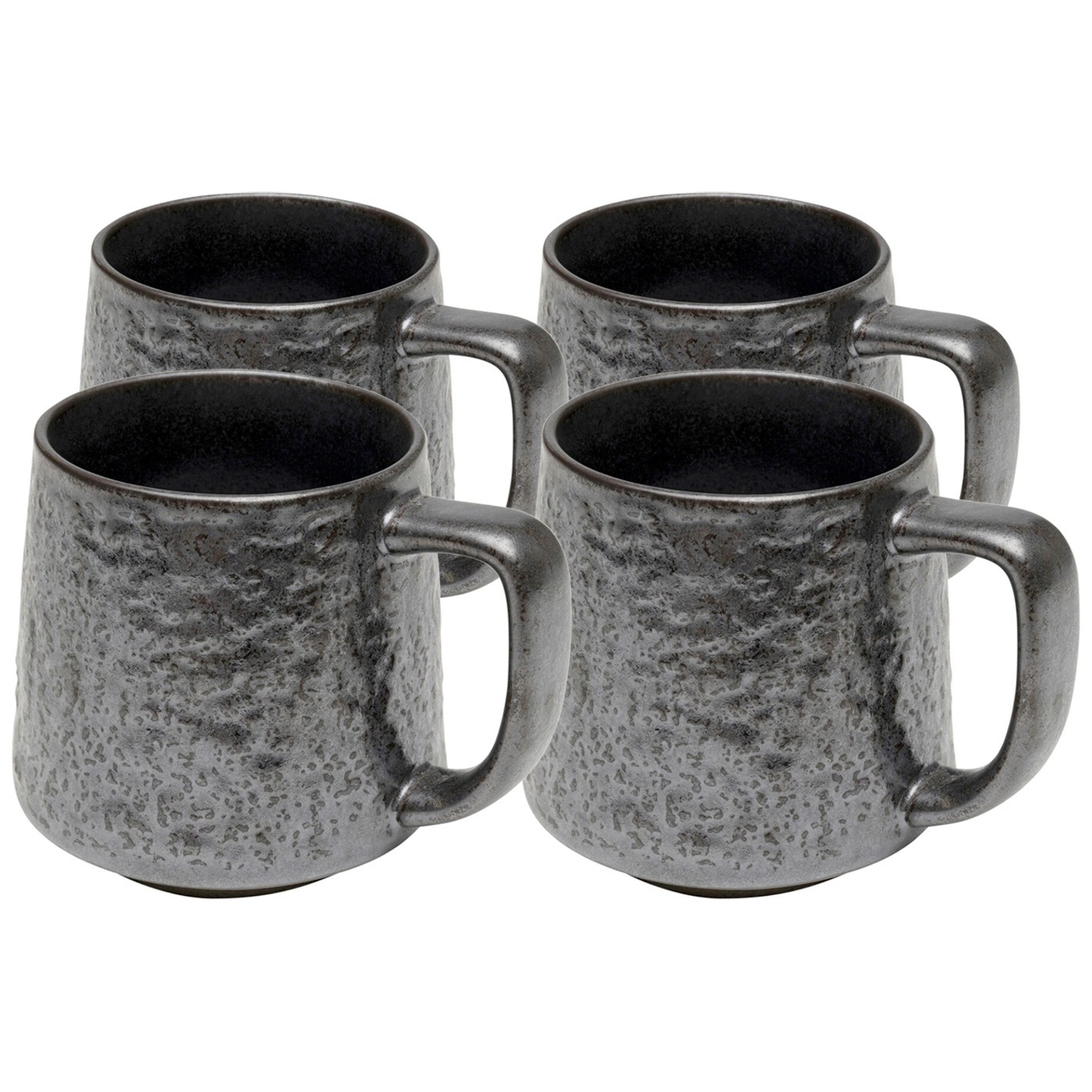 Mugs Cosmos noirs set de 4 Kare Design