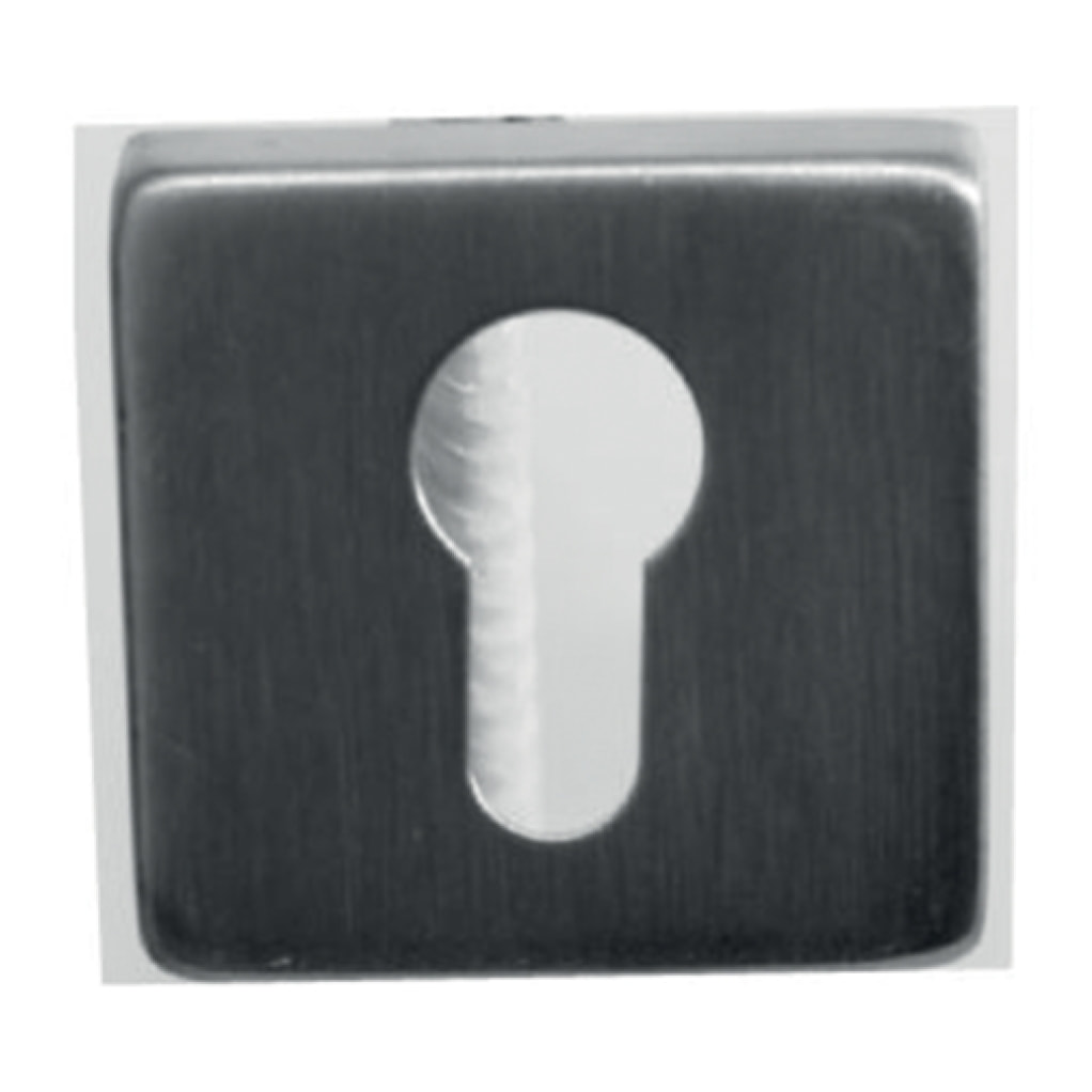 Paire de rosace carrées Inox 304 53 x 53 mm - clé i - 653