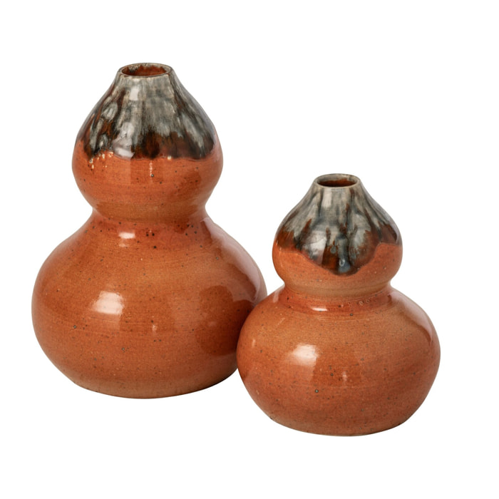 J-Line vase - céramique - orange/marron - large
