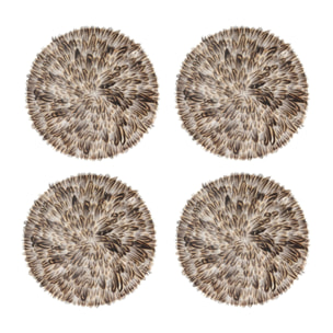 Lot de 4 sets de table en plumes de canard 38cm DUCKY