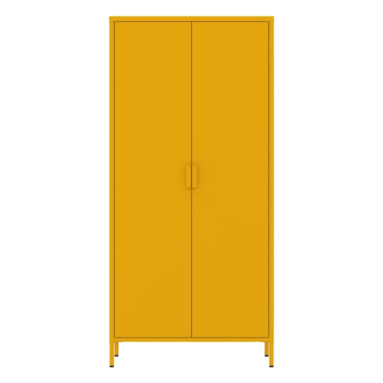 Armadio in metallo 2 ante 80x40x170h cm senape - Pop