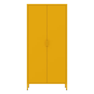 Armadio in metallo 2 ante 80x40x170h cm senape - Pop