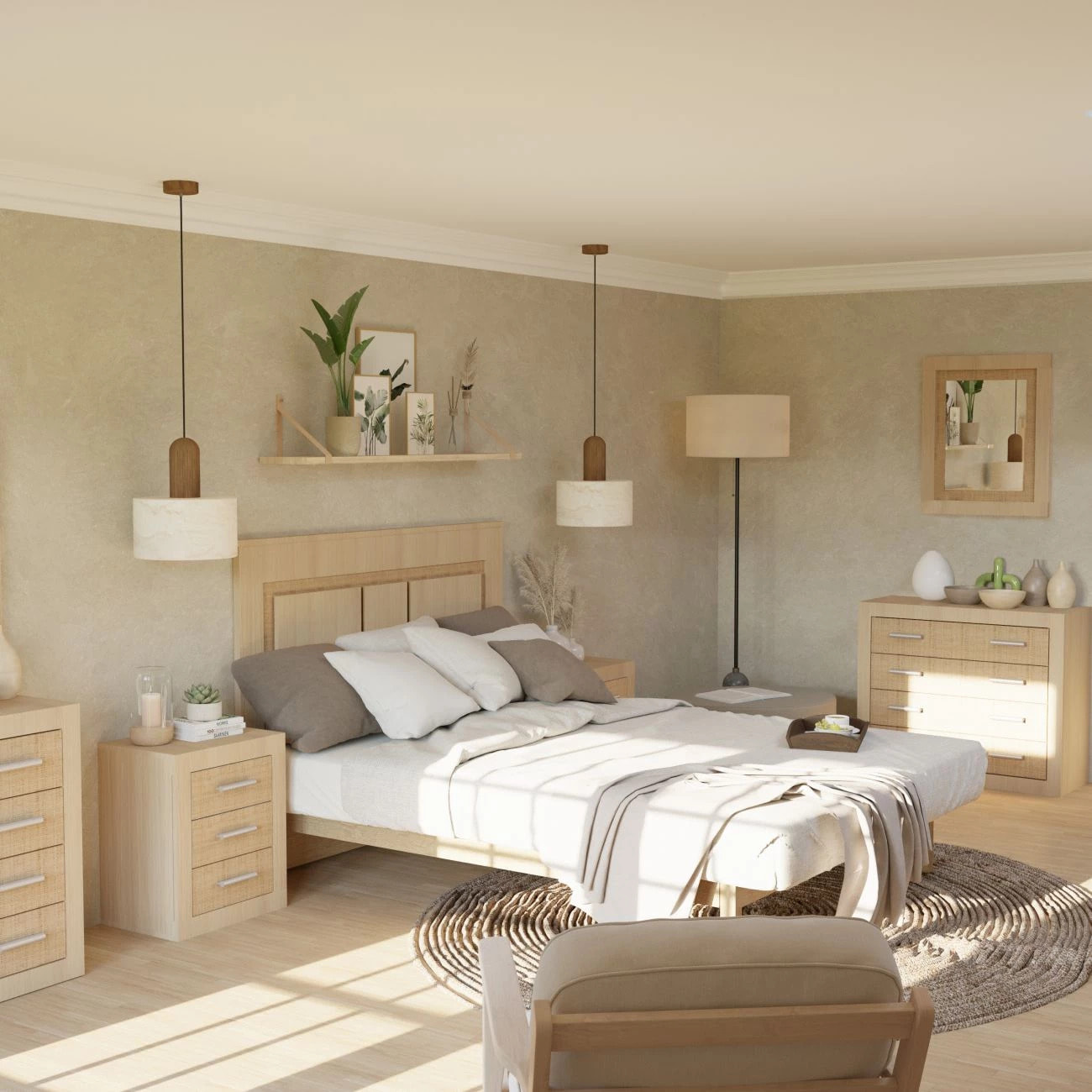 Espejo rectangular Kira Tofe - Textil