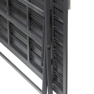 Table de jardin pliante rectangulaire "Azua" 6 places graphite en aluminium