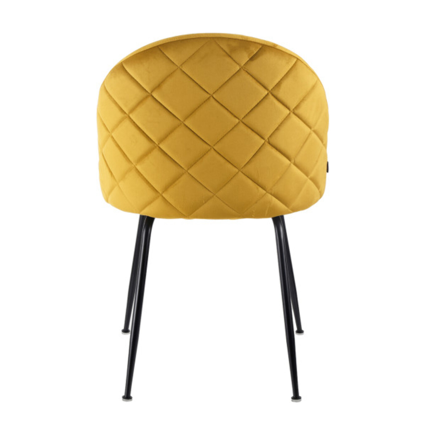 Chaise de repas tissu velours dossier capitonné pieds métal – CLEA 2