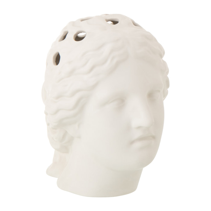 J-Line Vase Tête de Femme Dolomite - céramique - blanc