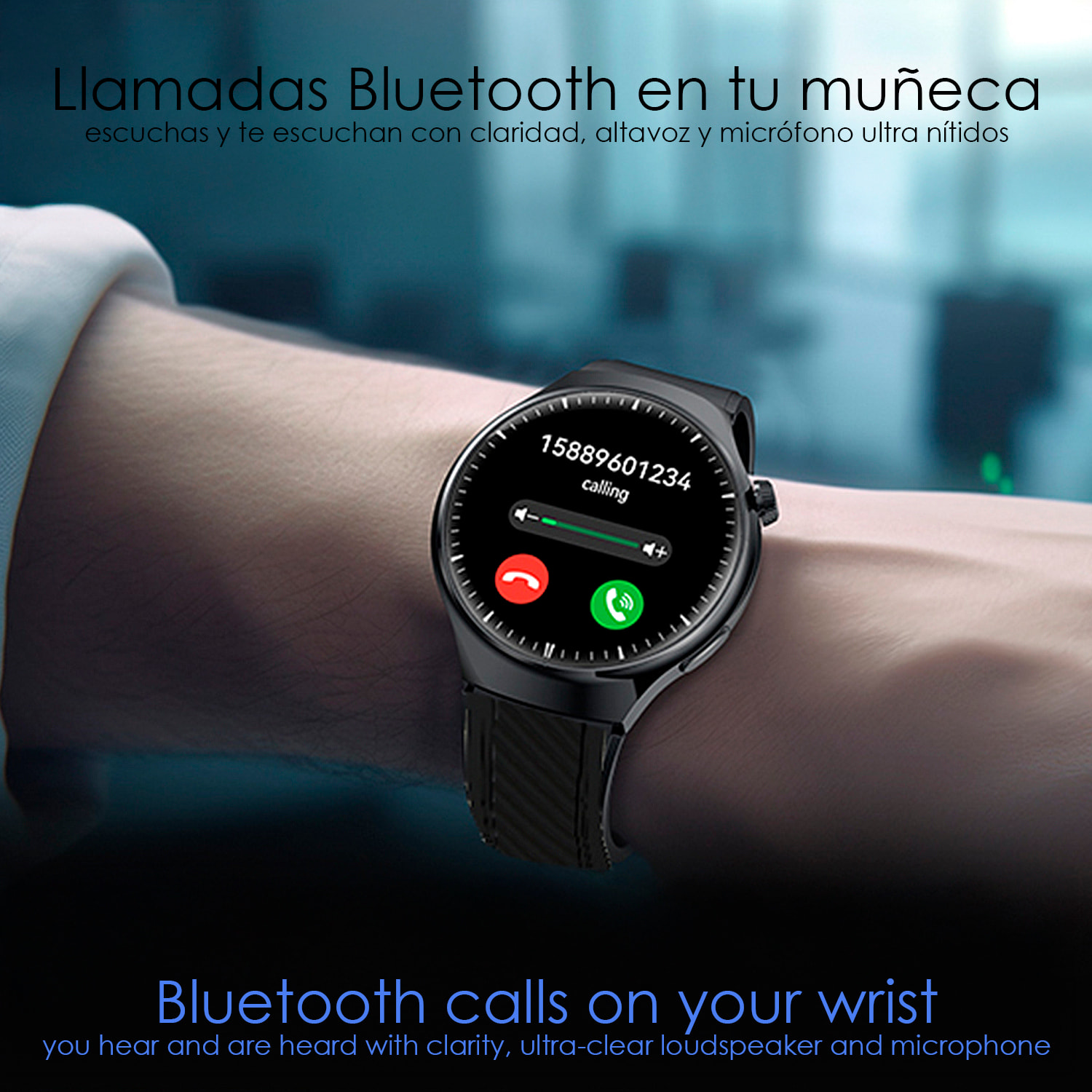 Smartwatch Watch 4 Pro con llamadas Bluetooth, dos correas (metal y cuero), modos de deporte, monitoreo de salud y corona multifunción
