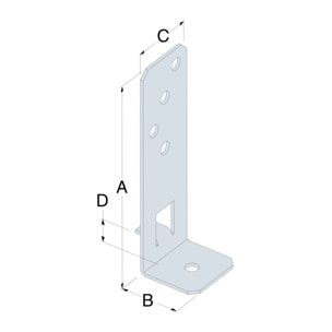 Pied de poteau de jardin SIMPSONS réglable en largeur - PPG60/25