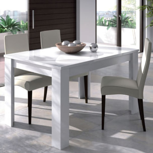 Mesa de comedor extensible Kendra 140 Blanco Brillo