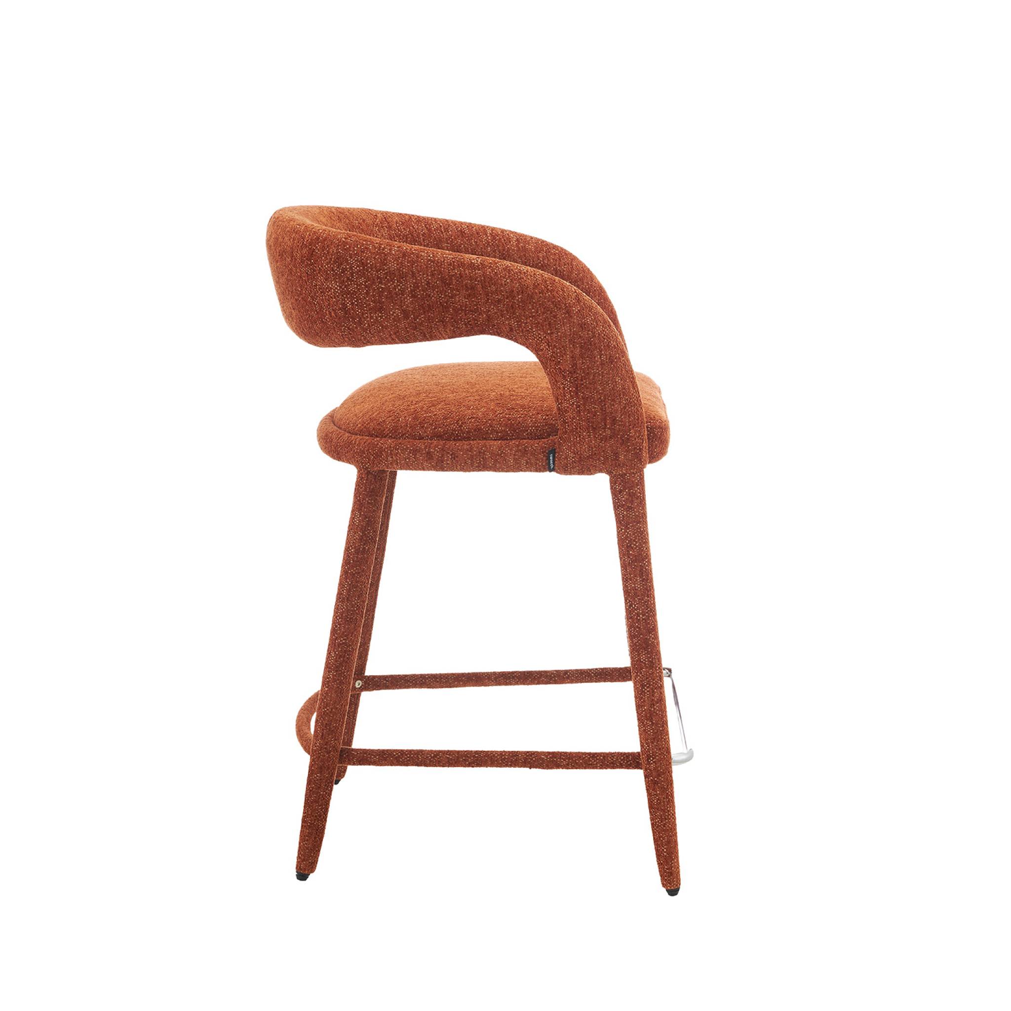 Tabouret de bar contemporain tissu (lot de 2) ALESSIA