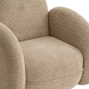 Fauteuil pivotant Fiva H.78cm beige