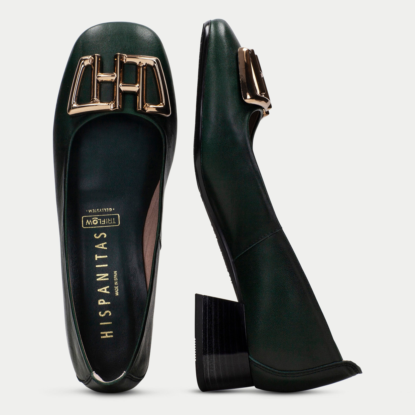 Bailarina Manila Verde 3,5 cm