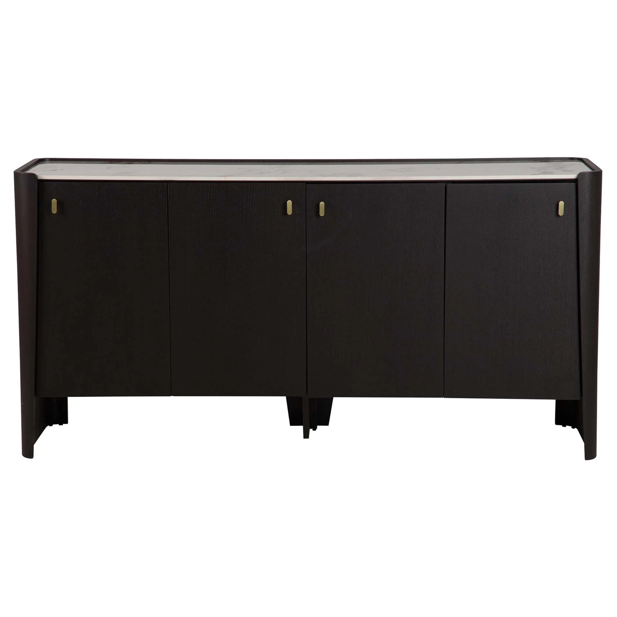 Aparador Piedra Sinterizado Mdf Ebony 180x45x90 Cm