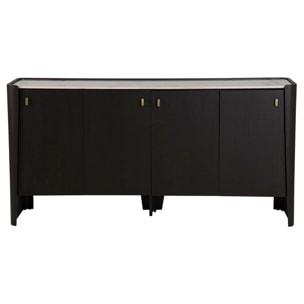 Aparador Piedra Sinterizado Mdf Ebony 180x45x90 Cm