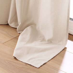 Rideau en poly-coton recyclé - Lin