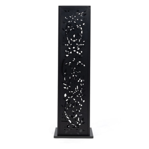 Range bûches vertical ajouré avec motifs 112 cm