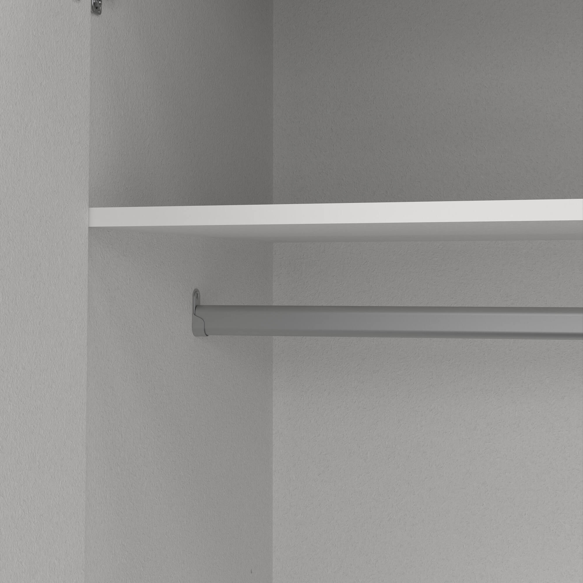 Guardaroba grande Epipola, Mobile camera da letto, Cabina armadio portabiti, Armadio appendiabiti, 196x50 h200 cm, Bianco