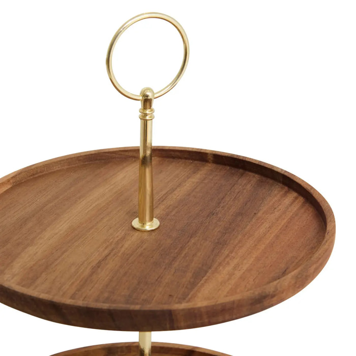 Serviteur de table Mina marron D25xH29,7cm