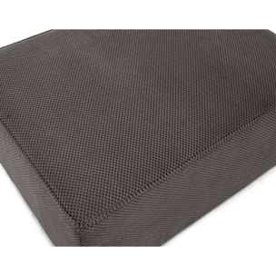 Topaze - pouf - en velours texturé - Gris