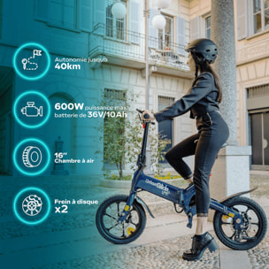 Vélo électrique pliable URBANGLIDE LINX 160 – 40 km d'autonomie