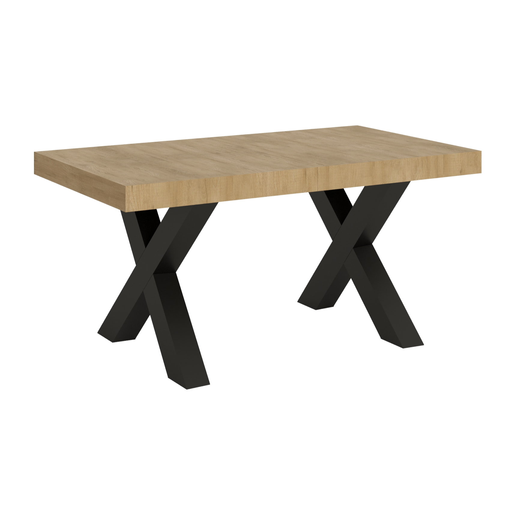 Table extensible 90x160/420 cm Traffic Chêne Nature cadre Anthracite