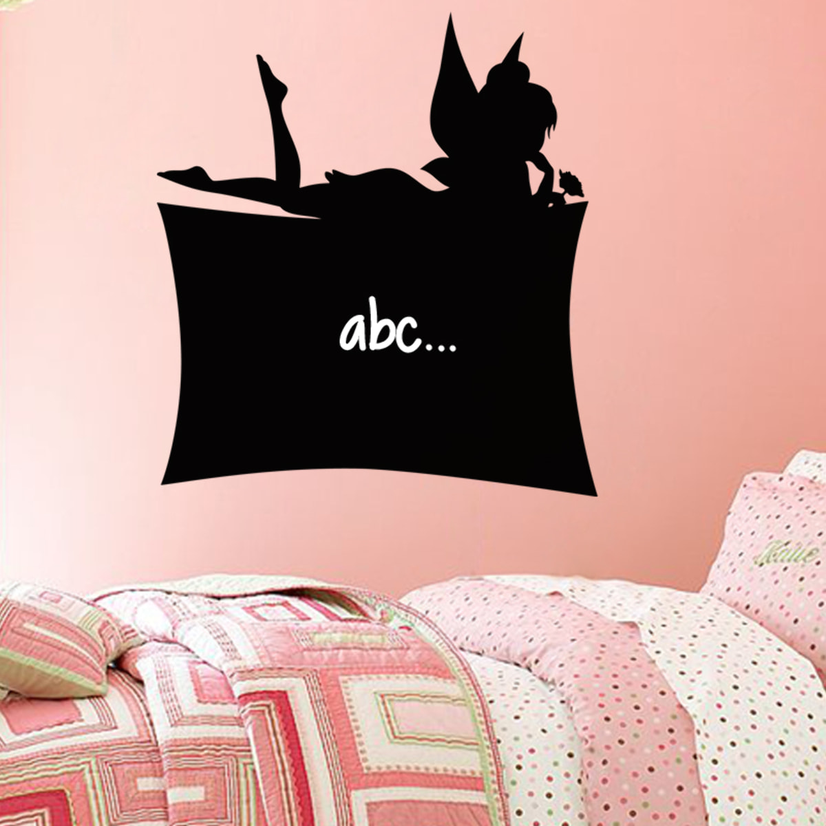 Sticker ardoise tableau noir - stickers muraux adhésif effaçable - SILHOUETTE FÉE