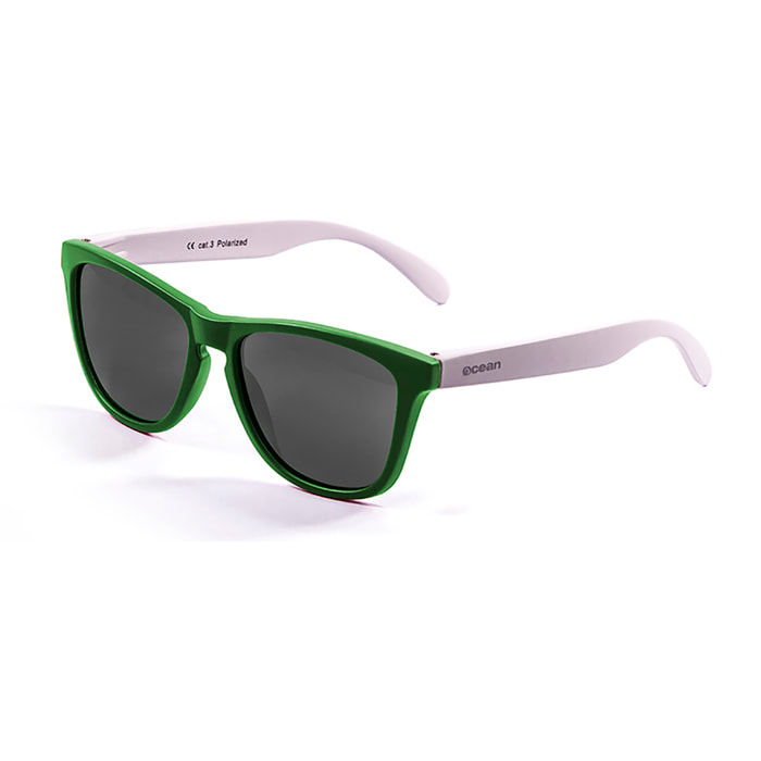 Gafas de sol OCEAN SEA - Frente verde mate patillas blancos / Ahumada