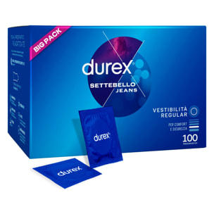 Preservativi Settebello Jeans con Forma Easy On - Box da 100 Profilattici