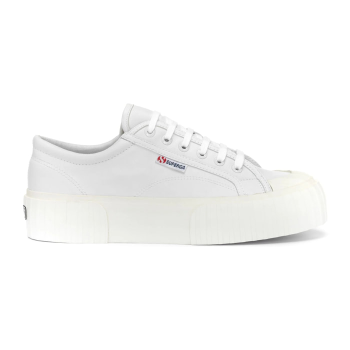 Superga - Sneakers Donna Bianco - 2631 STRIPE PLATFORM VEGAN MATERIAL