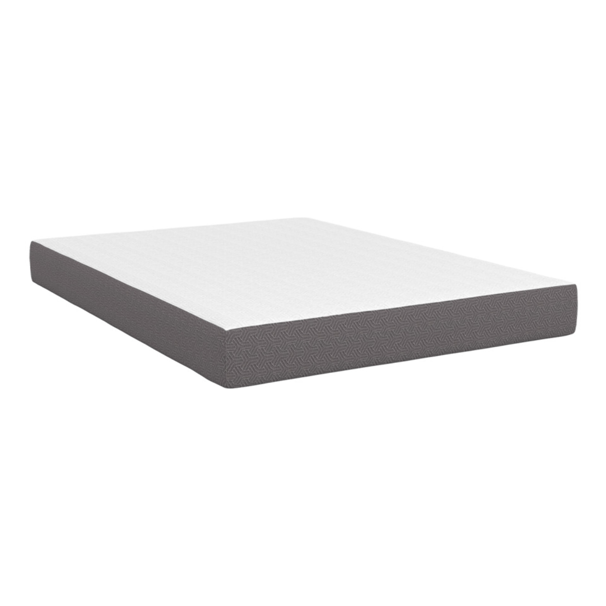 Matelas mémoire de forme 140x190x20cm blanc et gris