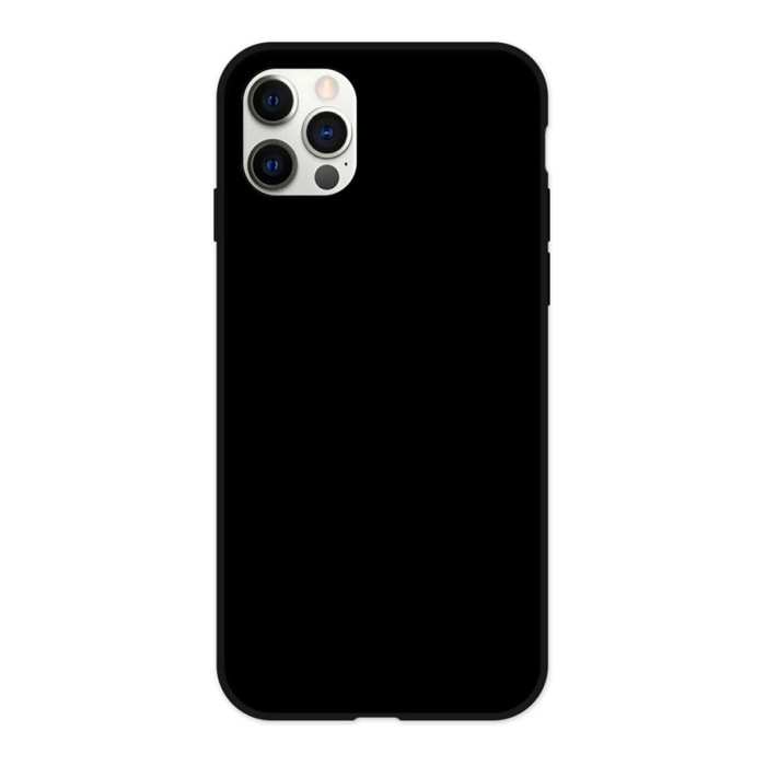 Coque silicone liquide Noir Compatible avec les téléphones de la marque Apple iPhone 13 Pro