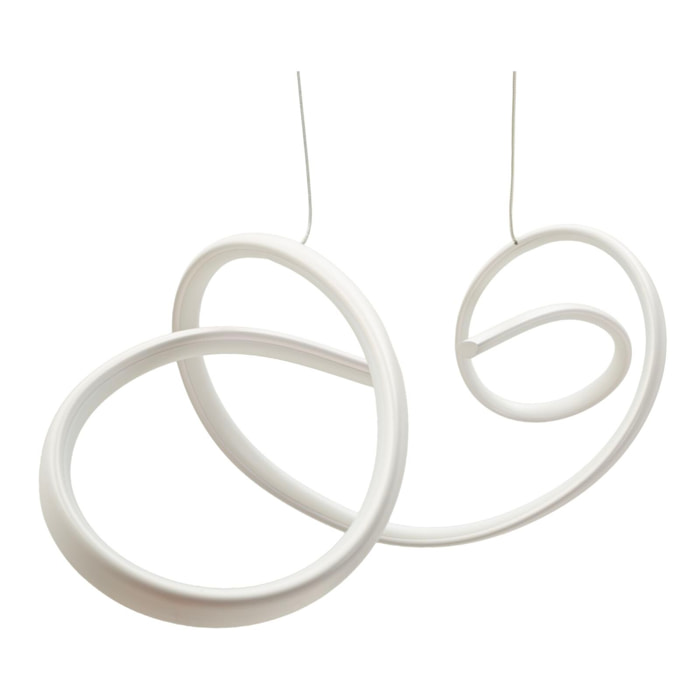 LAMPADARIO LED UTER BIANCO CM 80X20X120 (LUCE CON 3 TEMPERATURE DI COLORE)