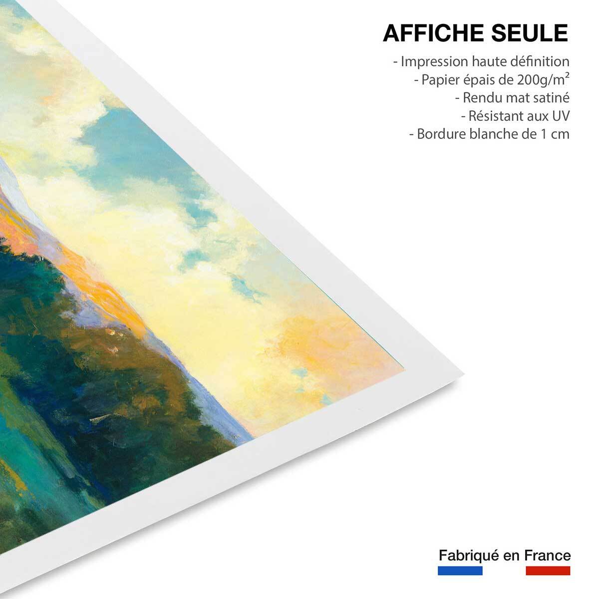 Affiche Soleil de midi sur la vallée Affiche seule