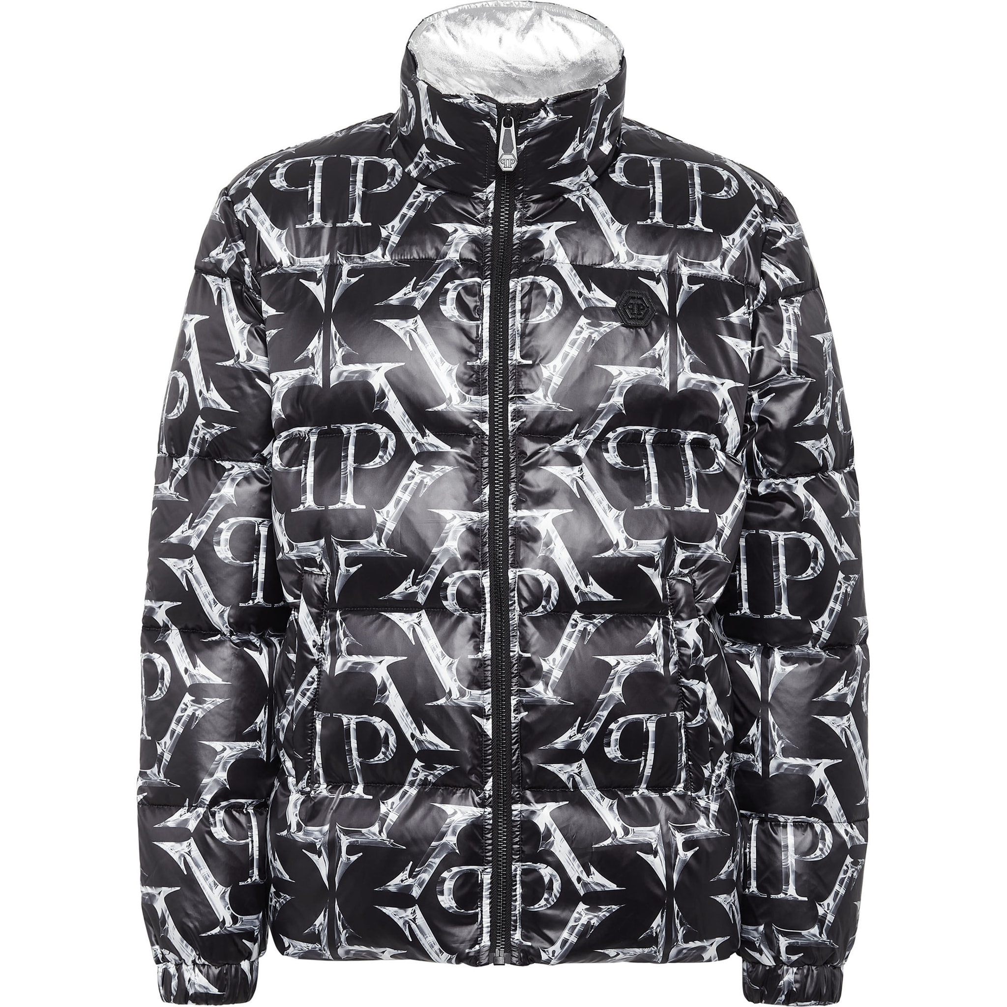PHILIPP PLEIN Long Down Jacket CHROME