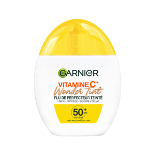 Garnier SkinActive Vitamine C Fluide Perfecteur Teinté Wonder Tint SPF50+, Teinte Medium