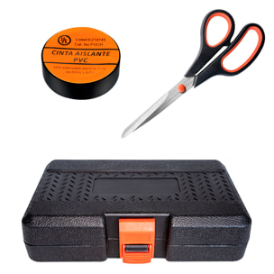 Set di attrezzi domestici con custodia e 26 pezzi.