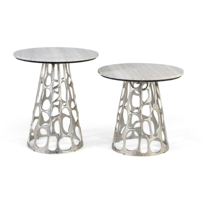 Ensemble de deux tables basses - 59x51cm