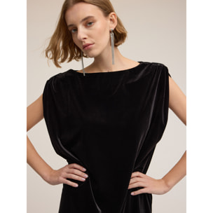 Motivi - Vestido oversize de chenilla - Negro